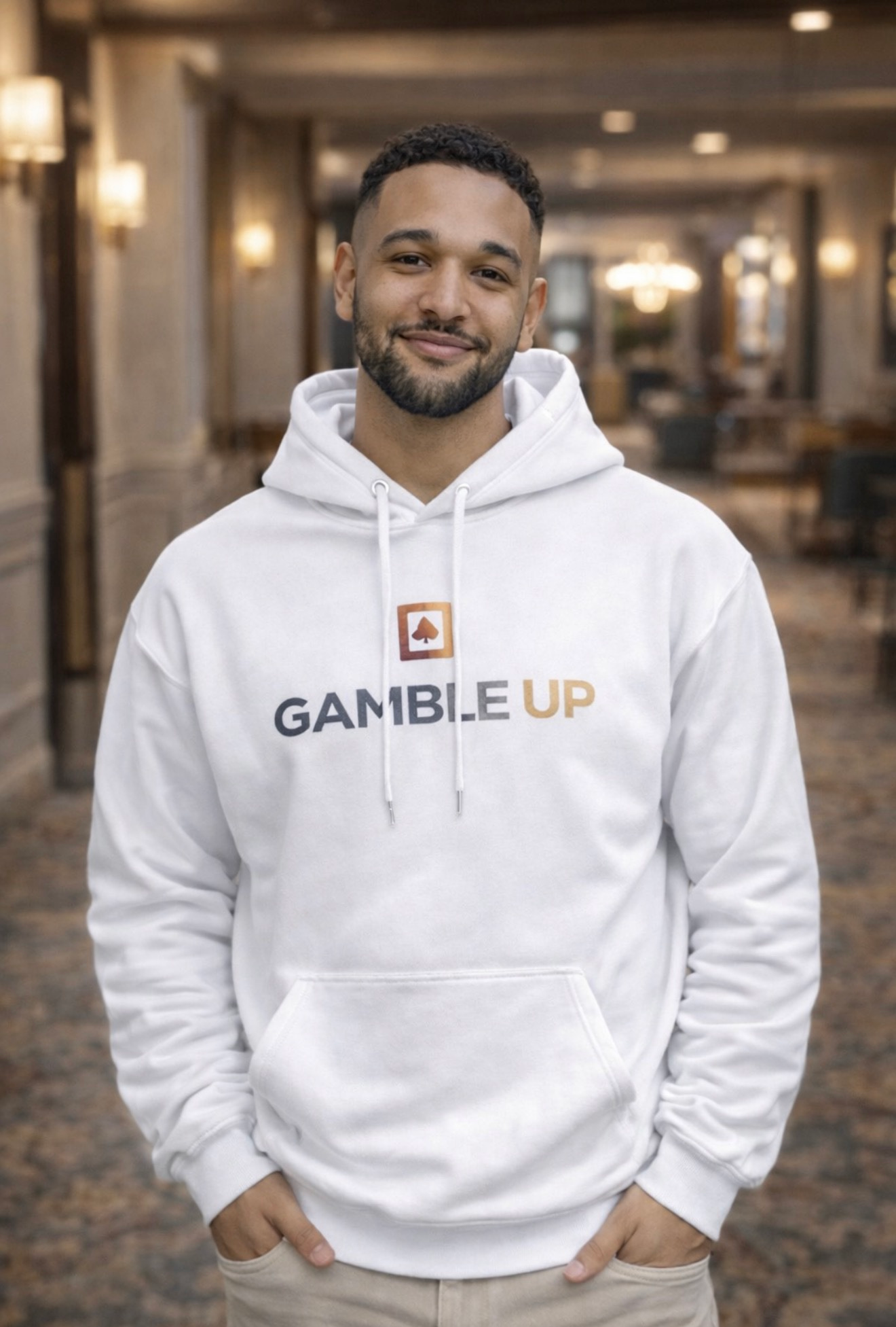 Gamble Up Unisex Heavyweight Cotton Hoodie (310 GSM) — Front Logo