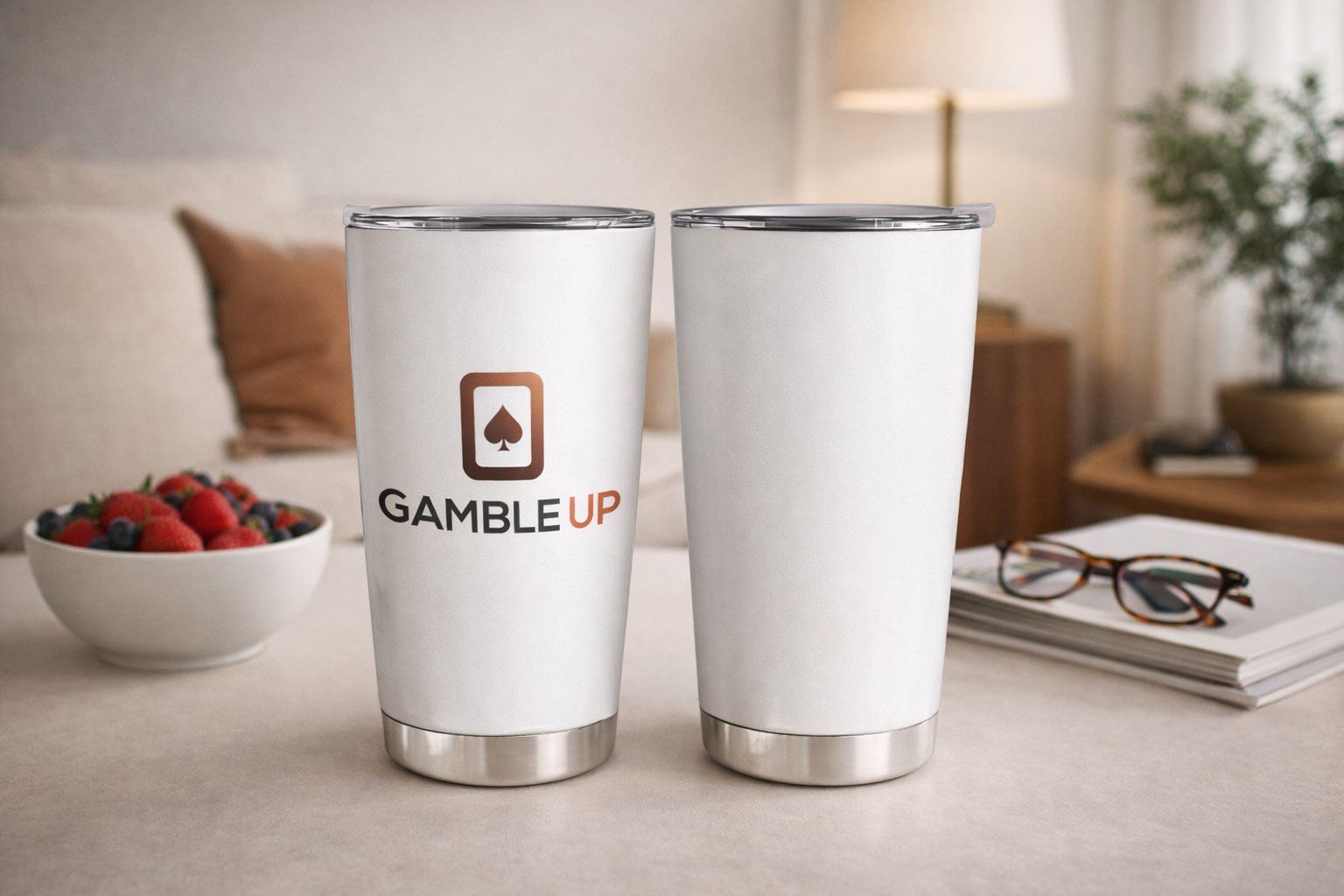 Gamble Up Stainless Steel Tumbler – Classic Logo Design