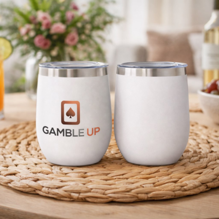 Gamble Up Stainless Steel Wine Tumbler – Classic Logo Design